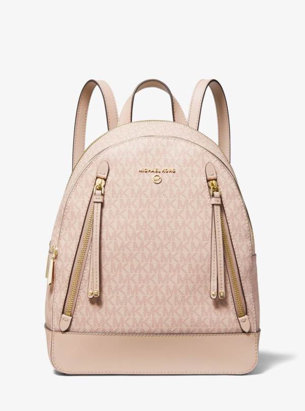 Damske Batohy Michael Kors Brooklyn Medium Logo Ruzove - Kabelky Michael Kors Akcia | XFUSP-8052